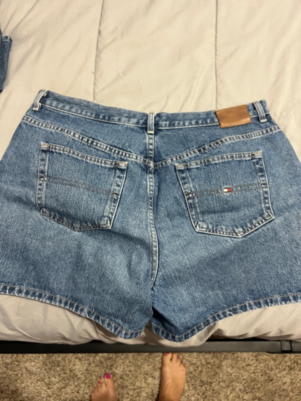 Tommy Hilfiger Light Blue Denim High-Rise Shorts